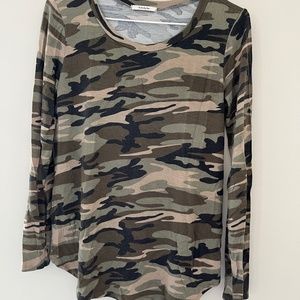 Camo long sleeve top